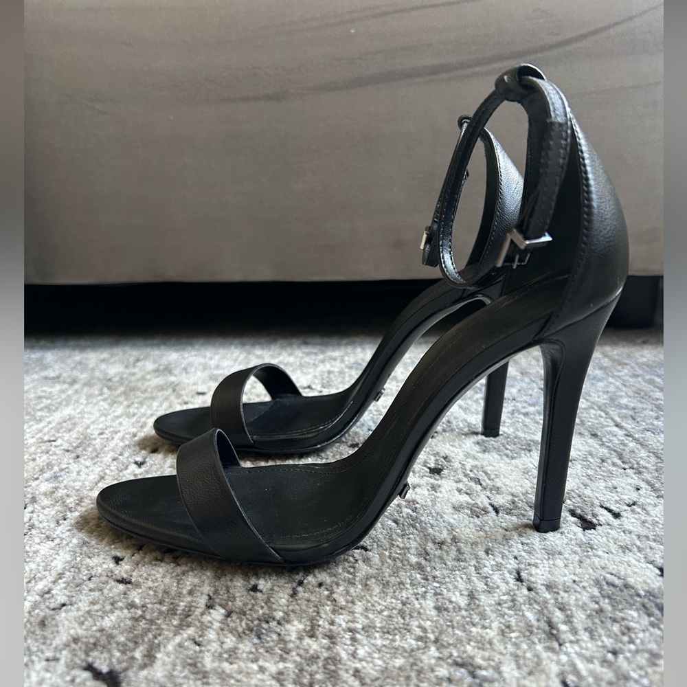 Schutz Cadey-Lee Black High Heel Sandal Size 7.5